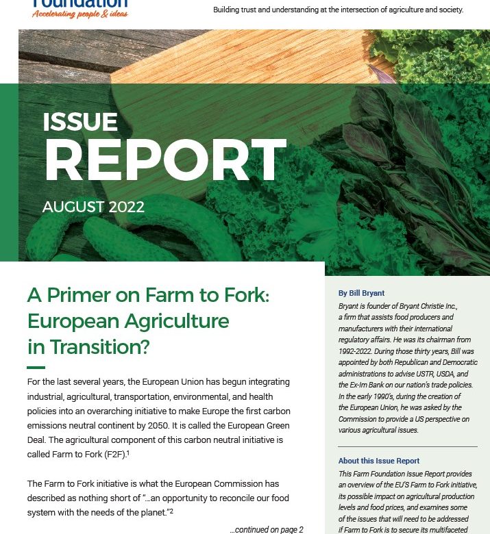 Farm to Fork Issue Report Cover Image